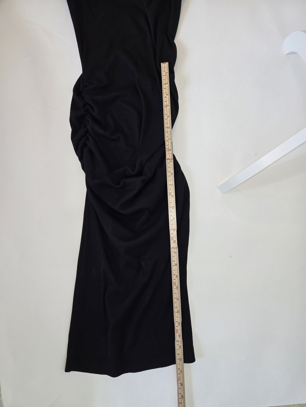 NWT Michael Stars Black Ruched Midi Dress Womens Size Small - Picture 11 of 12